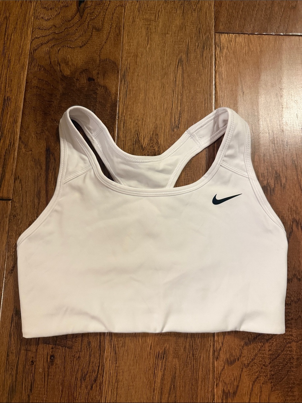 Nike Dri-FIT White Racerback Sports Bra | Small